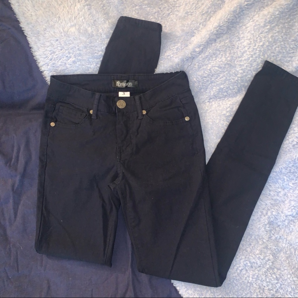 Navy blue skinny jeans
